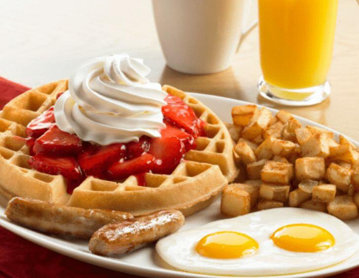 Fresh Strawberry Belgian Waffle