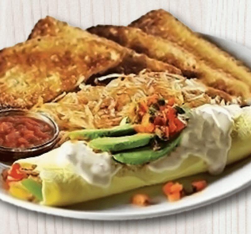 Chicken Queso Avocado Omelette